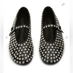Tony Bianco Miami Black Nappa Leather studded flat